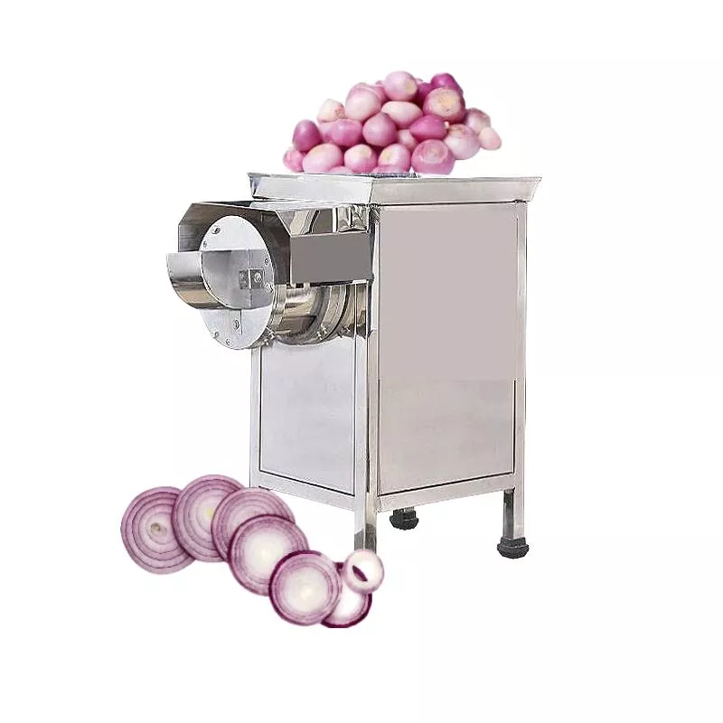 Steel Grey Onion Slicer Machine