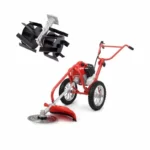 Brush cutter with bend tiller