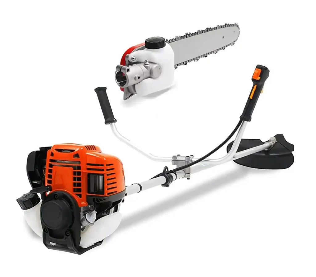 Brush cutter with chainsaw attachment