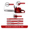 Balwaan BS-180E Eco 18 Inches Chainsaw, 58cc